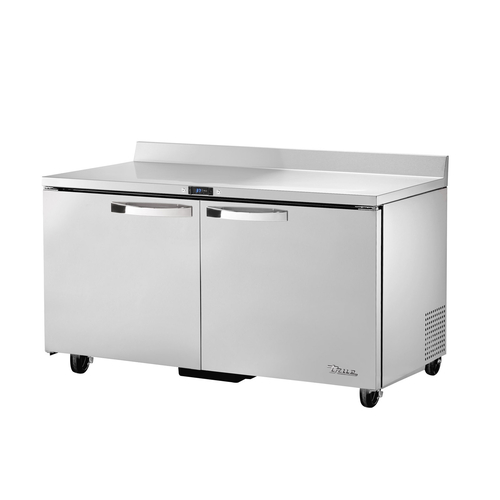 True TWT-60-HC~SPEC3 Stainless Steel 2 Section 2 Doors SPEC SERIES Work Top Refrigerator - 115 Volts 0.25 HP