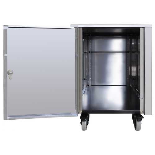 Spaceman CART-550 Stainless Steel Cart or Trolley with Large Storage Cabinet