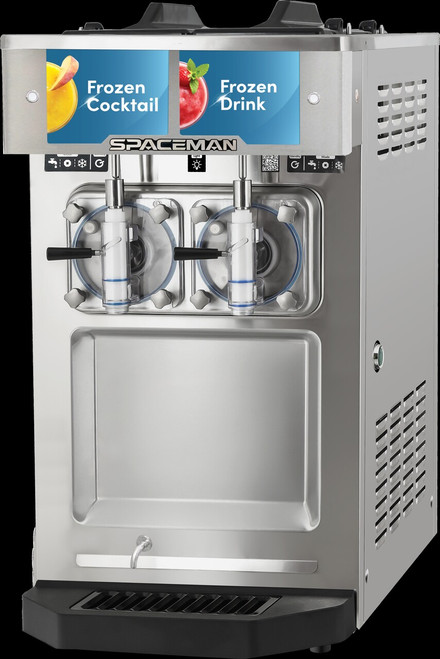 Spaceman 6455-C 2 Flavors Countertop Gravity Feed Frozen Beverage Machine - 110-115 Volts
