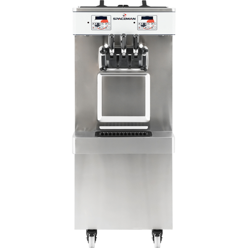 Spaceman 6250-C 2 Flavors Floor Model Gravity Fed Soft-Serve Machine - 208-230 Volts