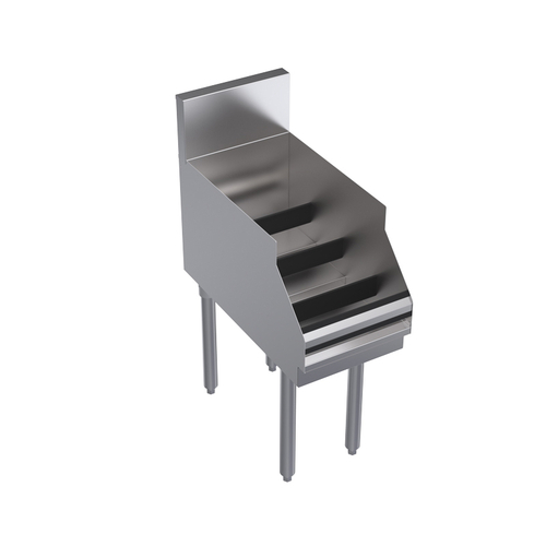 Krowne KR24-12RD 12" W x 24" D Stainless Steel 4 Steps Royal Series Underbar Liquor Bottle Display Unit