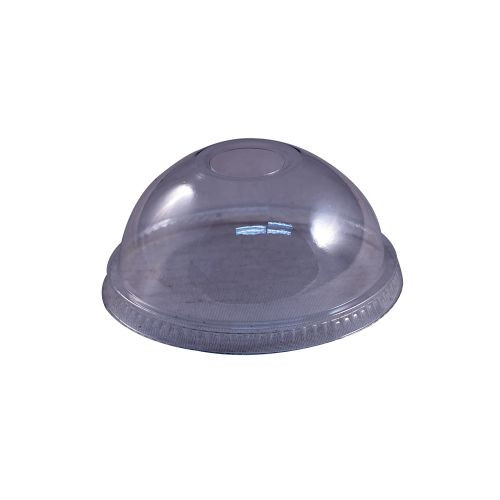 Empress EPETDL12SH Dome Lid with Hole Fits 12 Oz. sqt - 24 Oz. PET Cups (20 Packs of 50 Per Case)