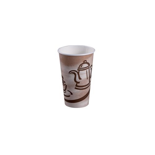 Empress EHC16-P 16 Oz. Stock Good Day Print Paper Hot Cup (20 Packs of 50 Hot Cups Per Case)