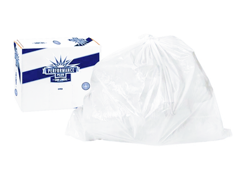 Empress PL434715C 56 Gallon Clear Low Density Liner Perforated Rolls (10 Packs of 10 Per Case)