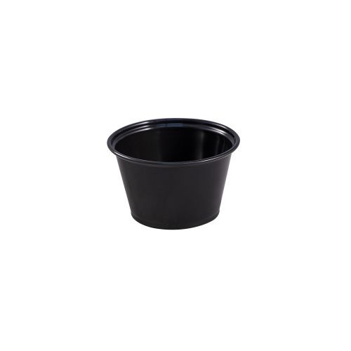 Empress EPC400B Plastic Portion Cup 4 Oz. Black (50 Packs of 50 Per Case)