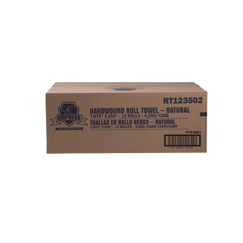 Empress RT 123502 7.825" x 350' Natural Hardwound Towel (12 Rolls)