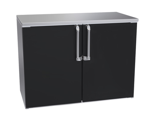 Krowne BD48-BSS 48" Stainless Steel Black Vinyl 2 Doors Backbar Dry Storage Cabinet