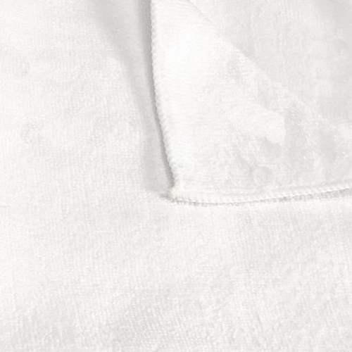 CTC M915112W 12" W x 1.5" H White Square Microfiber Terry Cloths - Pack/12