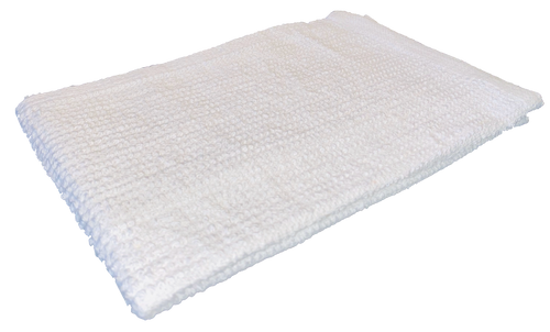 CTC 50-1006 16" x 19" White Full Terry Cotton Rectangular Bar Towels - Pack/12