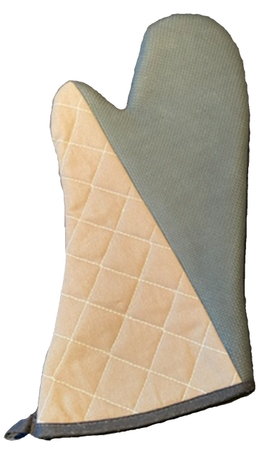 CTC 40-1510 17" Beige Neoprene and Cotton Oven Mitt - Pack/2