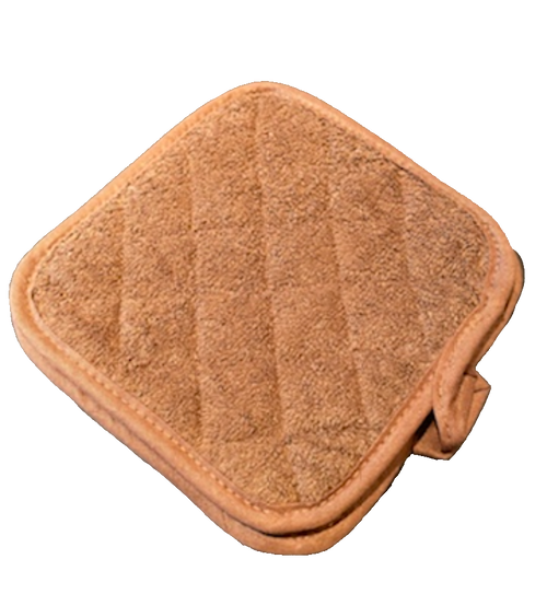 CTC 40-1207 8" x 8" Brown Cotton Square Pot Holder - Pack/2
