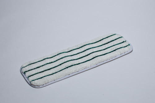 CTC M100018 Microfiber White with Green Stripes Rectangle Horizontal Stripe Scrubbing Mops