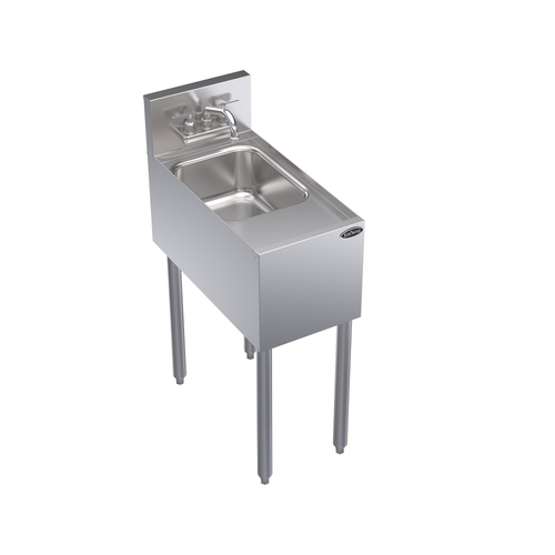 Krowne KR24-1C 12" W x 24" D x 36.5" H Stainless Steel Royal Series Underbar Hand Sink