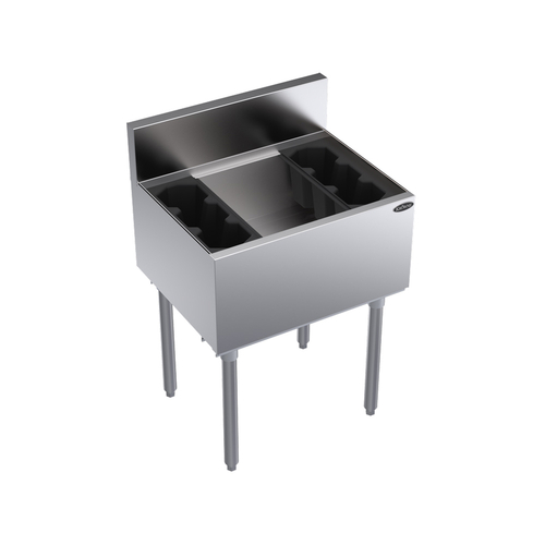 Krowne KR19-24-10 24" W x 19" D 10 Circuit Cold Plate Royal Series Underbar Ice Bin or Cocktail Unit