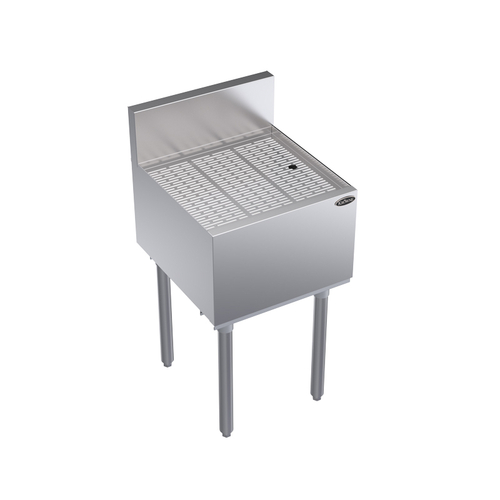 Krowne KR19-GS18 18" W x 19" D Stainless Steel Royal Series Underbar Drainboard