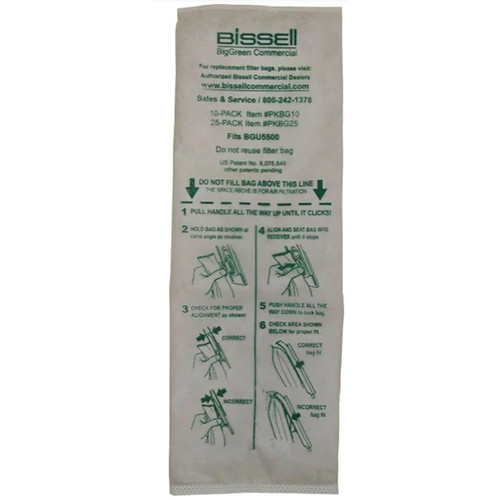 Bissell PKBG25 Vacuum Cleaner Bags for BGU5500