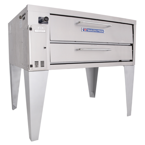 Bakers Pride 151-LP Stainless Steel Liquid Propane Single Super Deck Series Pizza Deck Oven - 48,000 BTU