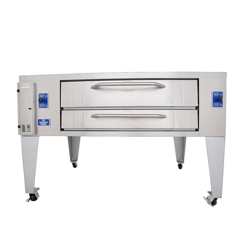 Bakers Pride Y-800BL-NG 55.12" W Single Deck Natural Gas Super Deck Series Pizza Deck Oven