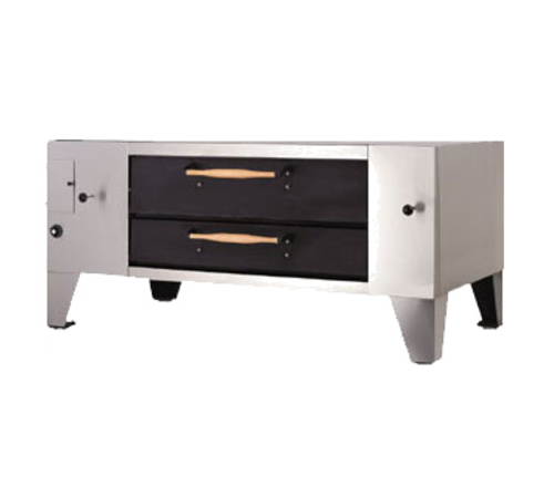 Bakers Pride Y-800-DSP-NG 55.12" W Single Deck Natural Gas Super Deck Series Display Pizza Deck Oven