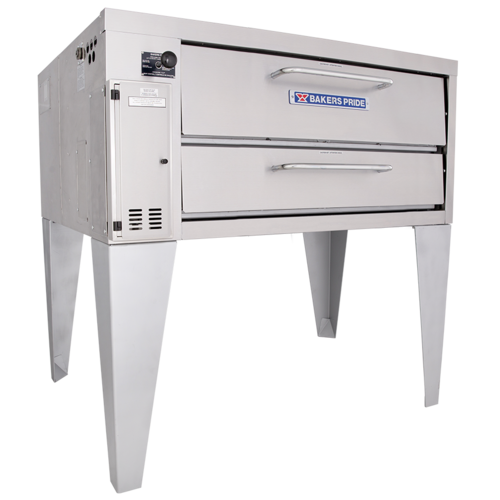 Bakers Pride 351-NG Stainless Steel Exterior (1) 8" High Decks Natural Gas Super Deck Series Pizza Deck Oven - 70,000 BTU