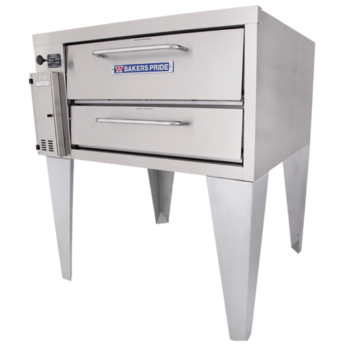 Bakers Pride 451-LP Stainless Steel Exterior (1) 8" High Decks Liquid Propane Super Deck Series Pizza Deck Oven - 80,000 BTU
