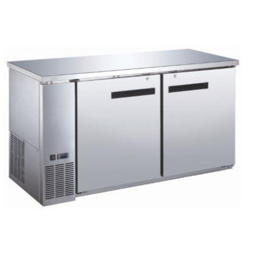Universal Coolers BBCI-4824 48.8" W Stainless Steel Two-Section Solid Doors Back Bar Cooler - 115 Volts