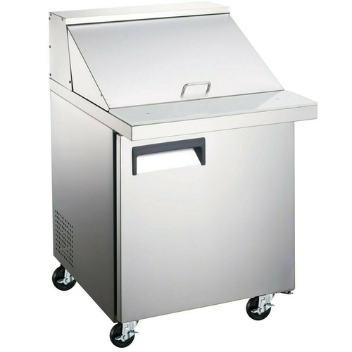 Universal Coolers SC-27-BMI 5.7 Cu. Ft. Stainless Steel Self-Contained Rear Mounted Mega Top Sandwich Refrigerated Counter - 115 Volts