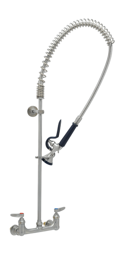 T&S Brass S-0133-BY 12.62" W 1.07 GPM Splash or Wall Mount with 8" Adjustable Centers EverSteel Pre-Rinse Unit