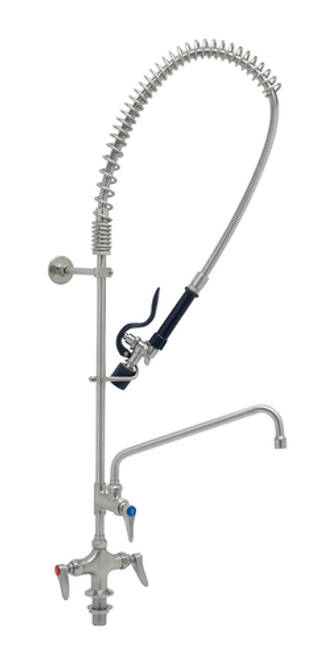 T&S Brass S-0113-A12-BJ 7.43" W 1.07 GPM Deck Mount with Single Hole Center EverSteel Pre-Rinse Unit