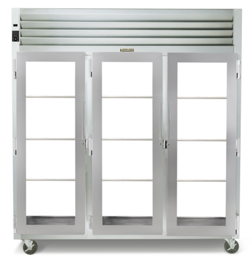 Traulsen RHT332NPUT-FHG 76.31"W Three-Section Glass Door Spec-Line Refrigerator