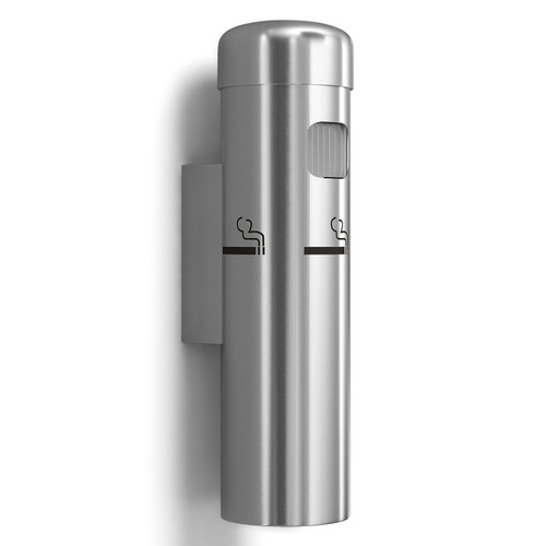 Makula MAKWMSS 1.75'' Stainless Steel Wall Mounted Cigarette and Ash Receptacle
