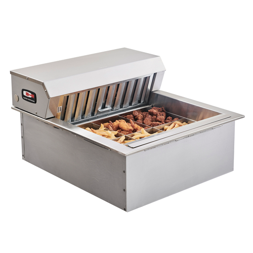 Carter-Hoffmann CNH12LP Stainless Steel 2 Sections Drop-In Crisp N Hold Fried Food Station - 120 Volts 1820 Watts