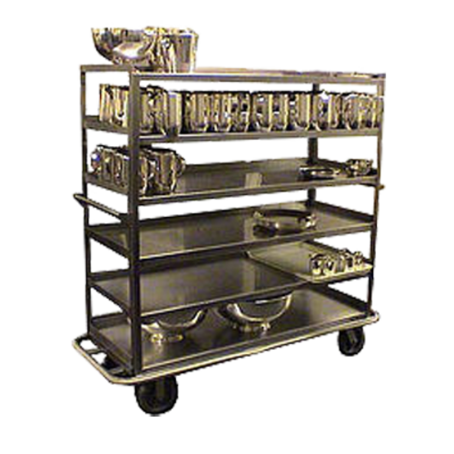 Carter-Hoffmann T610 57" x 23.5" Stainless Steel Six Shelves Queen Mary China and Silver Transporter