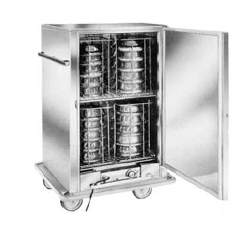 Carter-Hoffmann BB40 48 Covered Plates Stainless Steel Mobile Single Door Classic Carter Banquet Cabinet - 120 Volts