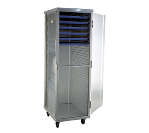 Carter-Hoffmann E8623H 18 Trays AllAluminum Enclosed Style Heated Storage Cabinet with Hinged Doors - 120 Volts