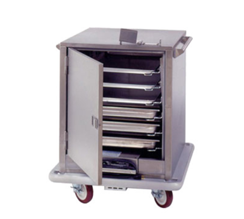 Carter-Hoffmann ST181 Stainless Steel Solid Doors Mobile Satellite Transport Cart - 120 Volts 1-Ph