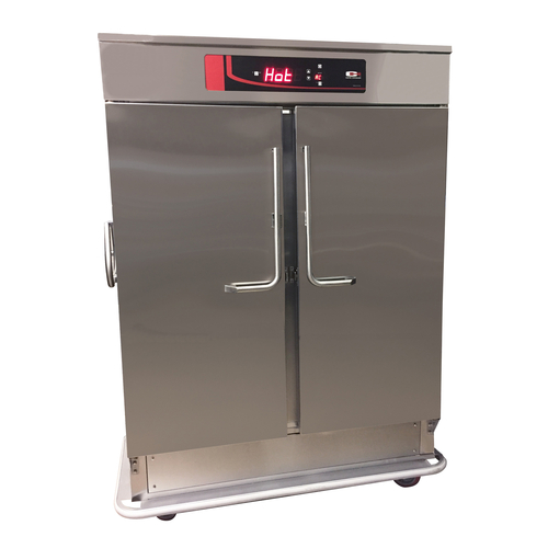 Carter-Hoffmann GTH120 Stainless 120 Plates Stainless Steel Double Doors Gridless Heated Banquet Cart - 120 Volts