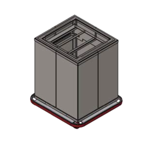 Carter-Hoffmann ETD2020 Stainless Steel Single Stack Enclosed Dispenser for 20 x 20 Wash Racks