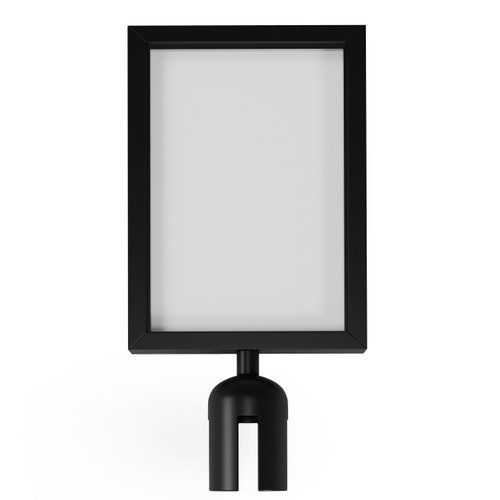 Lukso LUKSNFRM 8.5" x 12.75" Black Removable Steel Stanchion Vertical Sign Frame