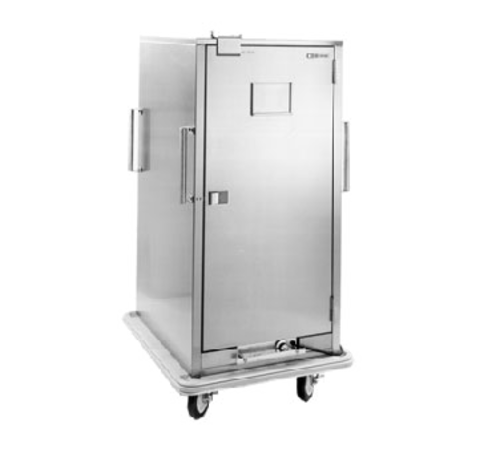 Carter-Hoffmann ST1811 Stainless Steel Solid Doors Mobile Satellite Transport Cart - 120 Volts 1-Ph