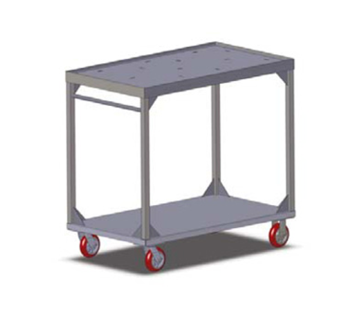 Carter-Hoffmann TT136 Stainless Steel Two Shelf Stacking Cart for 136 Correctional Insulated Trays