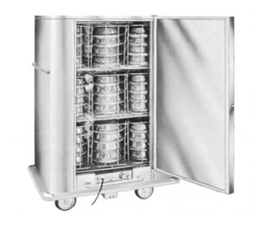 Carter-Hoffmann BB72 90 Covered Plates Stainless Steel Mobile Single Door Classic Carter Banquet Cabinet - 120 Volts