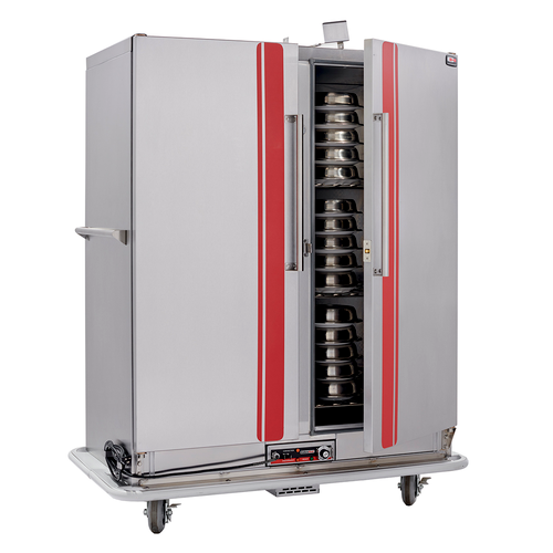 Carter-Hoffmann BR120 120 Covered Plates Stainless Steel Double Doors EnduraHeat Heat Retention Banquet Cart - 120 Volts