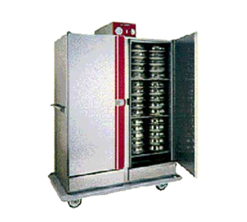 Carter-Hoffmann BB1300XX 120 Covered Plates Stainless Steel Mobile Double Doors EquaHeat Banquet Cabinet - 120 Volts