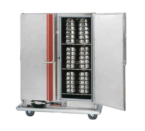 Carter-Hoffmann BR1000 120 Covered Plates Stainless Steel Double Doors EnduraHeat Heat Retention Banquet Cart - 120 Volts