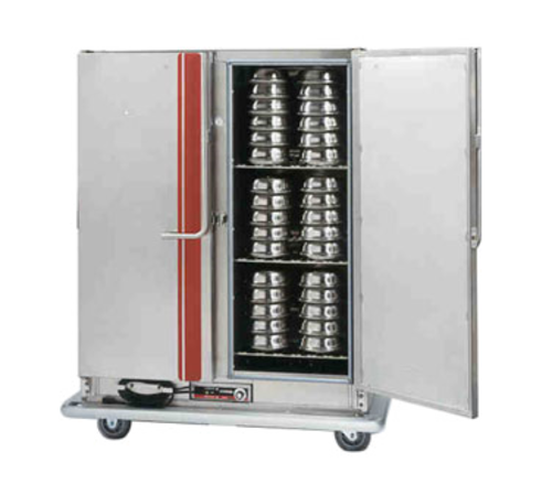 Carter-Hoffmann BR1000 120 Covered Plates Stainless Steel Double Doors EnduraHeat Heat Retention Banquet Cart - 120 Volts