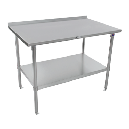 John Boos ST6R1.5-3096SSK 96"W x 30"D Stainless Steel Top with 1-1/2"H Rear Up-Turn  Work Table