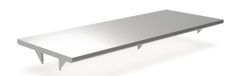 John Boos PTS16K-2448 Pass-Thru Shelf 48"W Single 7-1/2" Maximum Wall Thickness Wall Mount Brackets 16/300 Stainless Steel Construction