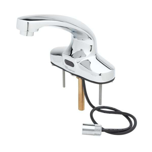 T&S Brass EC-3103-VF05THG 4.88" Integral Spout 4" Centers Deck Mount 0.5 GPM ChekPoint Electronic Faucet