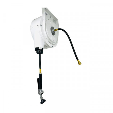 Fisher 81345 30 Ft. x 3/8" Hose Reel Assembly With Stainless Steel Utility Spray Valve Ceiling Mount